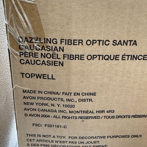 Vtg Avon Fiber Optic Santa Claus 14" Musical Light Up Christmas Figurine Video - Picture 7 of 16